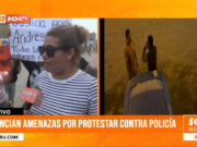 Vecinos denuncian amenazas por protestas contra policía prófugo por intento de homicidio