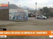 El Porvenir: detonación de explosivo en empresa de transporte deja un herido