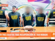 Trujillo: caen tres sujetos tras recuperación de taxi robado