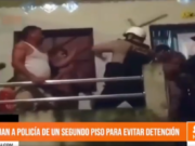 Iquitos: empujan a policía de un segundo piso para evitar detención