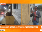 Trujillo: dos delincuentes prenden fuego a terreno en construcción en prolongación Santa
