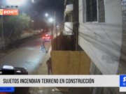 Trujillo: sujetos incendian terreno en construcción