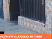 La Esperanza: dejan explosivo mal encendido fuera de vivienda