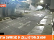 Trujillo: captan dinamitazo en local de venta de menú