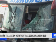 Trujillo: albañil fallece en mototaxi tras colisionar con bus