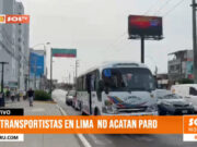 Lima: transporte público opera con normalidad pese a protesta gremial