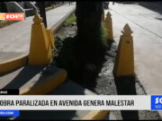 Huaraz: obra paralizada en avenida genera malestar