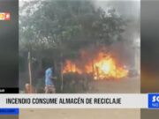 Trujillo: incendio consume almacén de reciclaje
