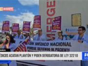 Cajamarca: protesta de médicos contra la Ley 32210