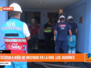 Trujillo: rescatan a niño de incendio en la Urb. Los Jardines
