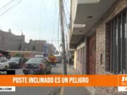 Trujillo: Vecinos piden a autoridades retirar poste inclinado