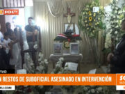 Restos de policía baleado llegaron a Trujillo