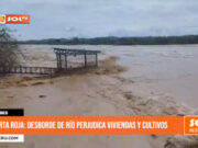 Tumbes: alerta roja de desborde de río perjudica viviendas y cultivos