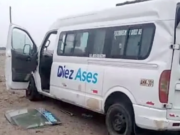 La Libertad: un pasajero muerto dejó atentado a minivan de la empresa Diez Ases en Paiján