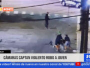 Trujillo: cámaras captan violento robo a joven