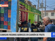 Chiclayo: decomisan insumos químicos en camión de fruta