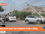 Trujillo: conductor se salva tras accidente en vía a Laredo