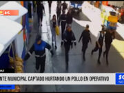 Áncash: agente municipal captado hurtando un pollo en operativo