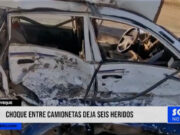 Lambayeque: choque entre camionetas deja seis heridos
