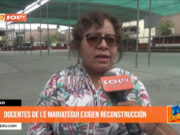 El Porvenir: docentes de I.E. Mariátegui exigen reconstrucción