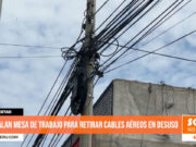 La Libertad: instalan mesa de trabajo para retirar cables aéreos en desuso
