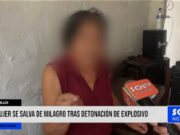 Trujillo: mujer se salva de milagro tras detonación de explosivo