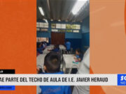 Trujillo: cae parte del techo de aula de I.E. Javier Heraud