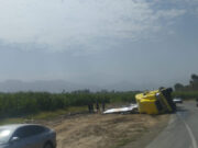 La Libertad: Trailer se volcó en carretera en óvalo antes de Chiclín