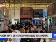 Chiclayo: suspenden venta de pasajes por bloqueo de carretera