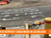 Trujillo: combi se despista y causa miedo en Las Delicias