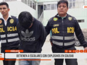 Chiclayo: detienen a escolares con explosivos en colegio