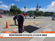 Cajamarca: inician parchado en pistas de la plaza de armas