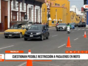 Trujillo: cuestionan posible restricción a pasajeros en moto