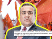 Nacional: Fuerza Popular votará a favor de censura del premier Adrianzén