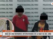 La Libertad: más de 260 menores intervenidos en lo que va del año