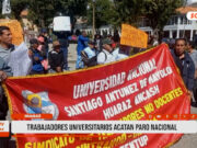 Huaraz: UNASAM paraliza por 24 horas ante reclamos laborales