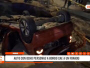 Piura: Auto cae en forado y deja ocho heridos cerca a parque