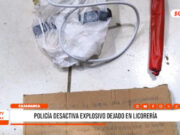 Cajamarca: policía desactiva explosivo dejado en licorería