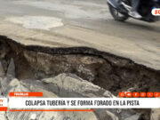 El Porvenir: tubería matriz colapsa y deja forado en avenida