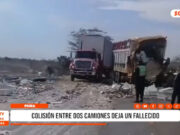 Piura: camión resultó destrozado tras accidente en Panamericana