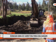 Áncash: Reinician asfaltado de la carretera Paria-Wilcahuain