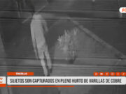 Trujillo: Sujetos son capturados en pleno hurto de varillas de cobre