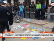 Cajamarca: estudiantes protestan por obra paralizada en su instituto