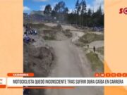 Cajamarca: motociclista quedó inconsciente tras sufrir dura caída en carrera