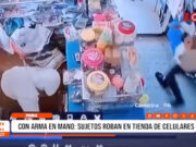 Piura: presuntos delincuentes robaron en tienda de celulares