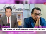 «El mitin de César Acuña fue día no laborable, no habría infringido la neutralidad electoral»: Tomás Alva
