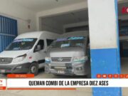 Virú: queman combi de la empresa Diez Ases