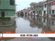 Trujillo: calles inundadas por aniego en Víctor Larco