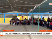 Chiclayo: suspenden clases por colapso de desagüe en colegio