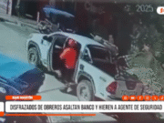 San Martín: asalto a banco deja herido a agente de seguridad